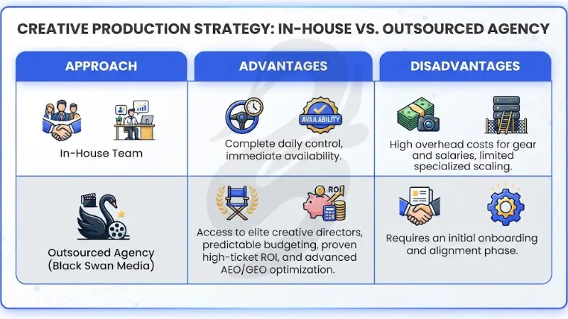 Strategic framework table titled Strategic Video Content for Tourism & Hospitality mapping out video types, target audiences, primary purposes, and key focus areas for brand anthem films, case study walkthroughs, immersive virtual tours, and expert Q&A content.